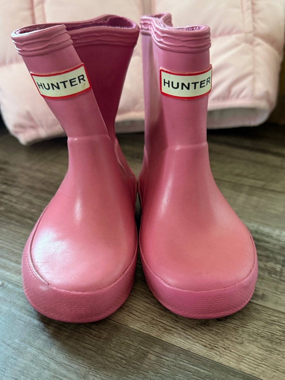 Hunter Baby Girls' Pink Rubber Rain Boots